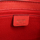 CELINE Hand Bag Leather Orange Gold Auth 97815-19