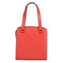 CELINE Hand Bag Leather Orange Gold Auth 97815-1