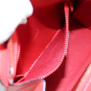 CELINE Hand Bag Leather Orange Gold Auth 97815-11