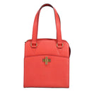 CELINE Hand Bag Leather Orange Gold Auth 97815-13