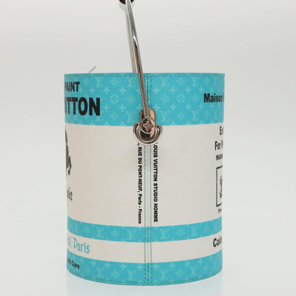 LOUIS VUITTON Monogram Painted Can Handtasche PVC 2-Wege Blau M81597 LV Auth 97849SM