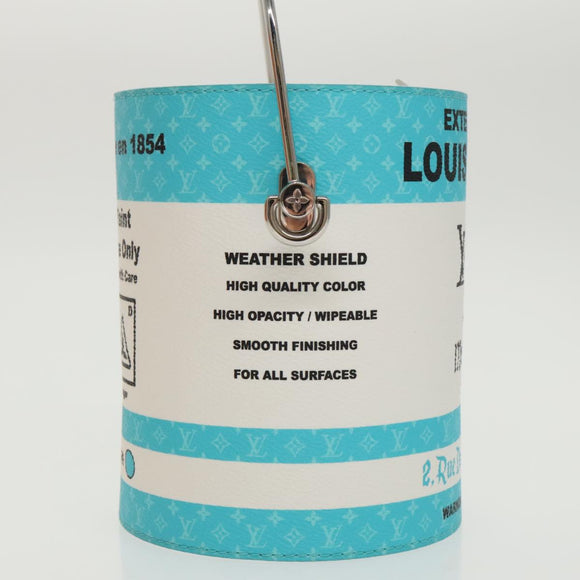 LOUIS VUITTON Monogram Painted Can Handtasche PVC 2-Wege Blau M81597 LV Auth 97849SM
