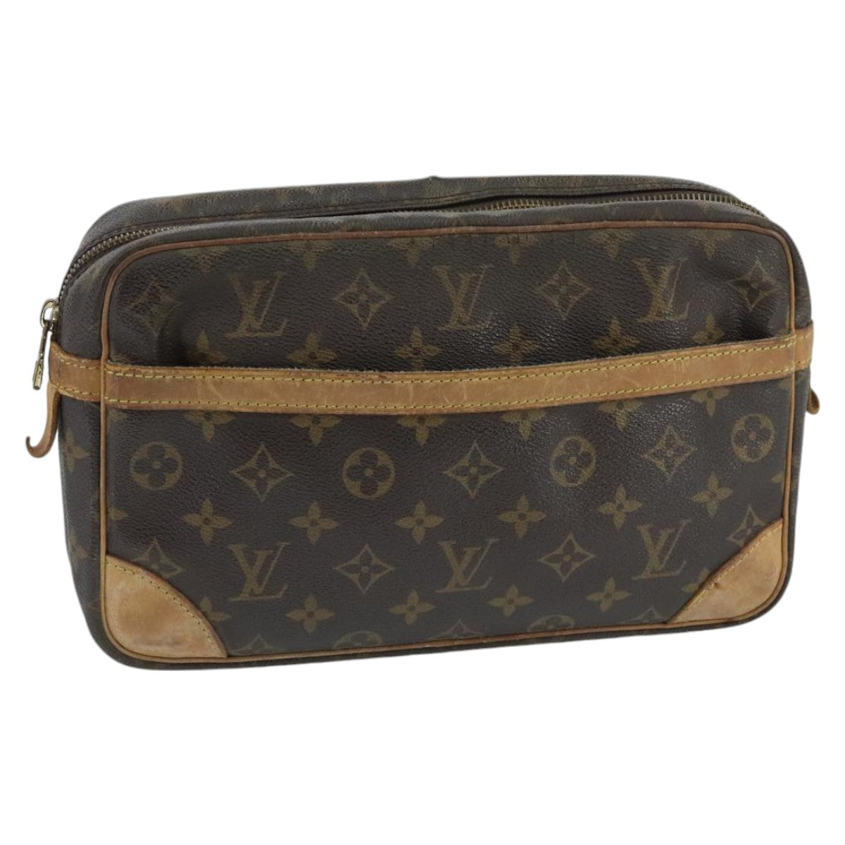 LOUIS VUITTON Monogram Compiegne 28 Clutch Bag M51845 LV Auth 97857