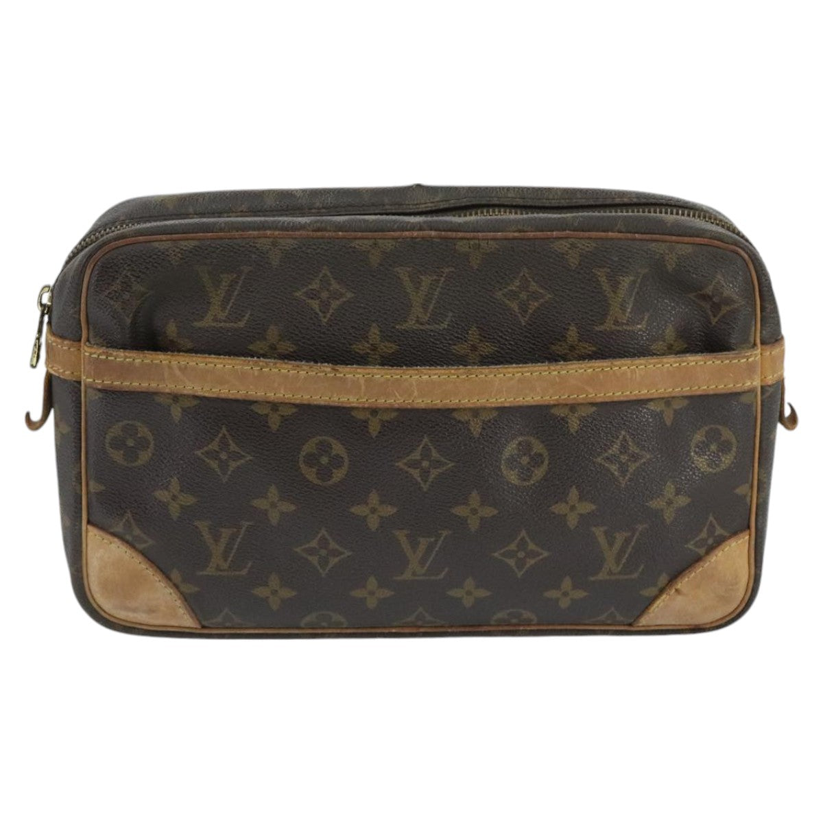 LOUIS VUITTON Monogram Compiegne 28 Clutch Bag M51845 LV Auth 97857