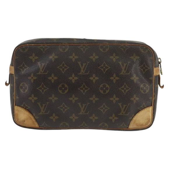 LOUIS VUITTON Monogram Compiegne 28 Clutch Bag M51845 LV Auth 97857
