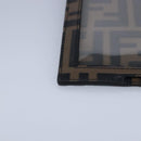 FENDI Zucca Canvas Smartphone Holder Brown Black Silver 7AR737 A5TL Auth 97888V-14