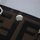 FENDI Zucca Canvas Smartphone Holder Brown Black Silver 7AR737 A5TL Auth 97888V-18