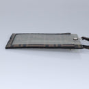FENDI Zucca Canvas Smartphone Holder Brown Black Silver 7AR737 A5TL Auth 97888V-4
