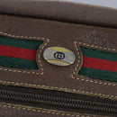 GUCCI GG Supreme Web Sherry Line Shoulder Bag PVC Beige Red 001 115 Auth 97895-18