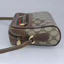 GUCCI GG Supreme Web Sherry Line Shoulder Bag PVC Beige Red 001 115 Auth 97895-3