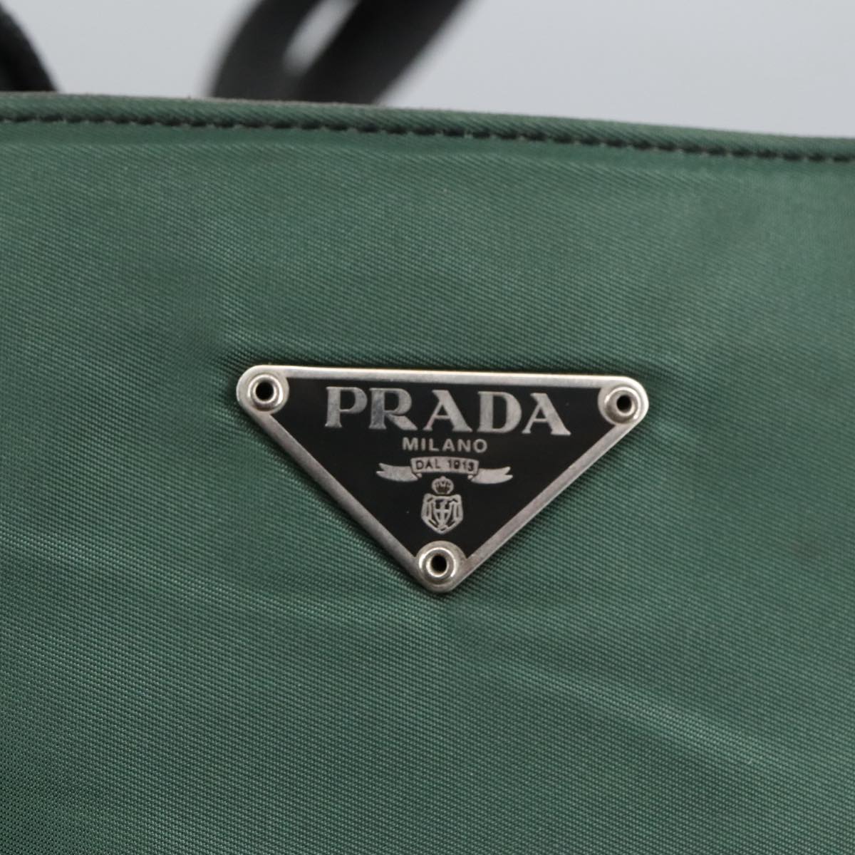 PRADA Tote Bag Nylon Khaki Auth 97914