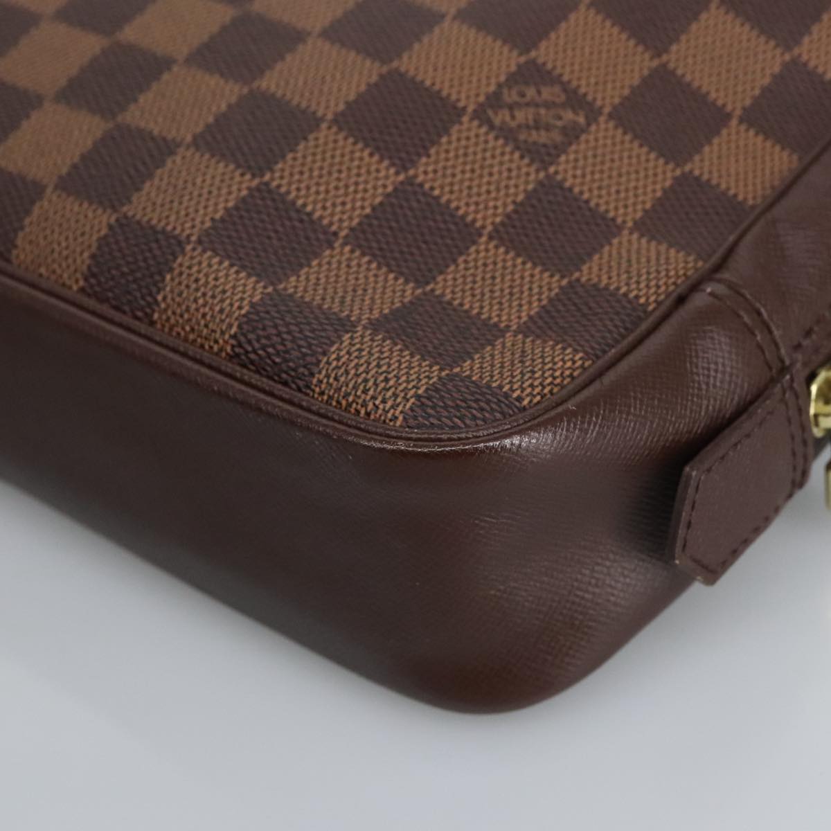 LOUIS VUITTON Damier Ebene Trousse Toilette 25 Clutch Bag N47624 LV Auth 97918