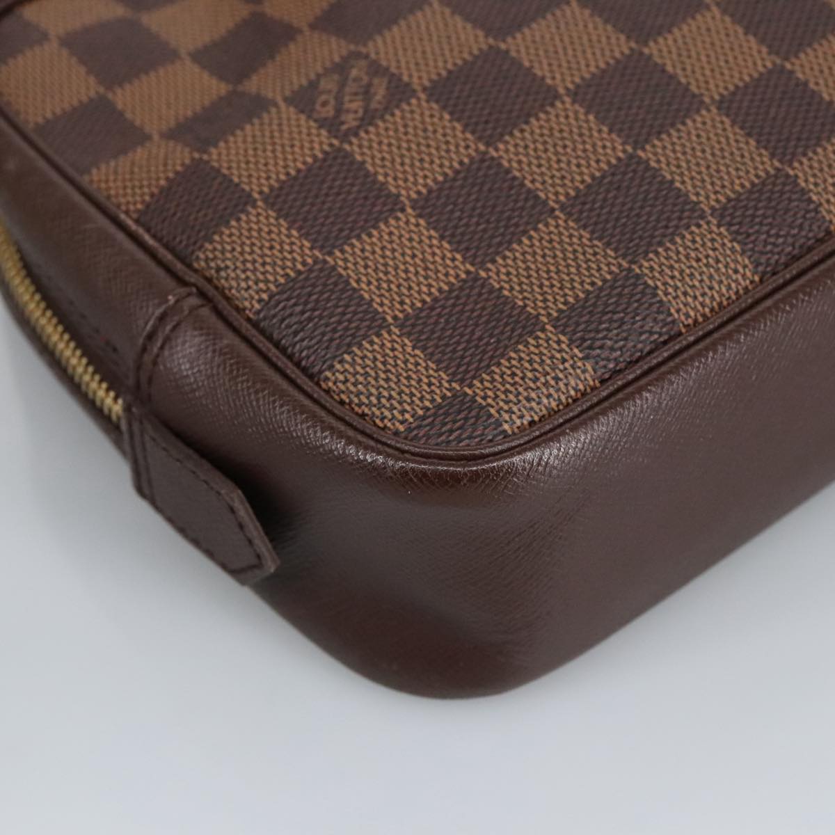 LOUIS VUITTON Damier Ebene Trousse Toilette 25 Clutch Bag N47624 LV Auth 97918