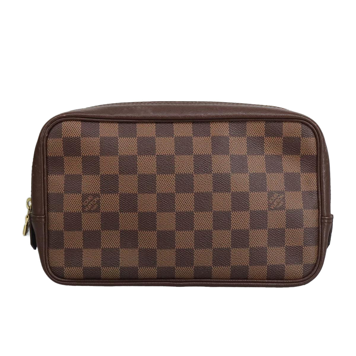 LOUIS VUITTON Damier Ebene Trousse Toilette 25 Clutch Bag N47624 LV Auth 97918