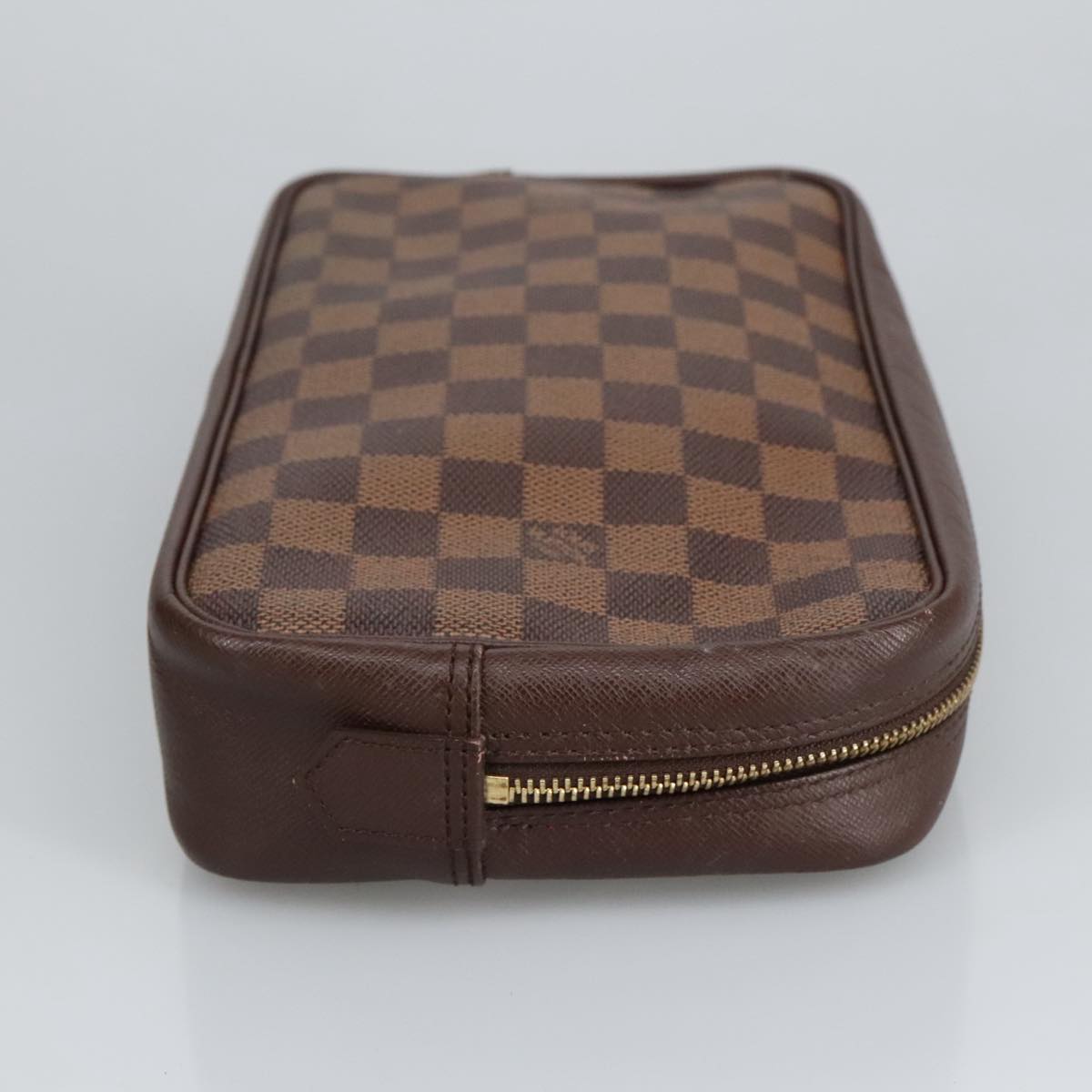 LOUIS VUITTON Damier Ebene Trousse Toilette 25 Clutch Bag N47624 LV Auth 97918