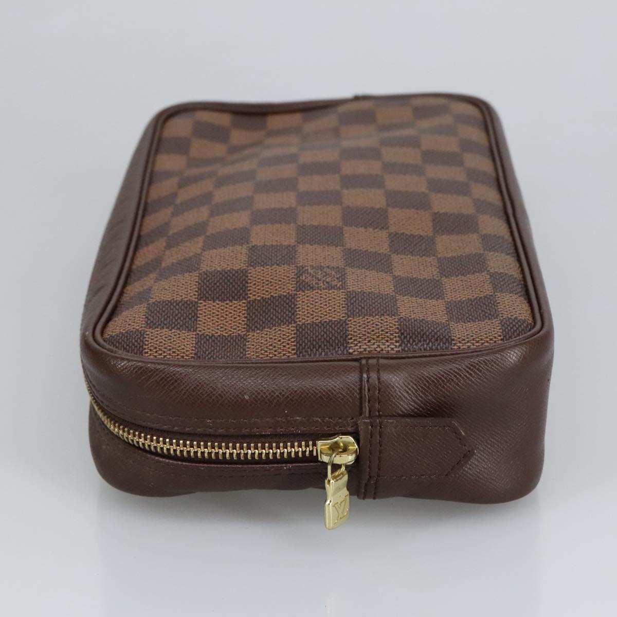 LOUIS VUITTON Damier Ebene Trousse Toilette 25 Clutch Bag N47624 LV Auth 97918