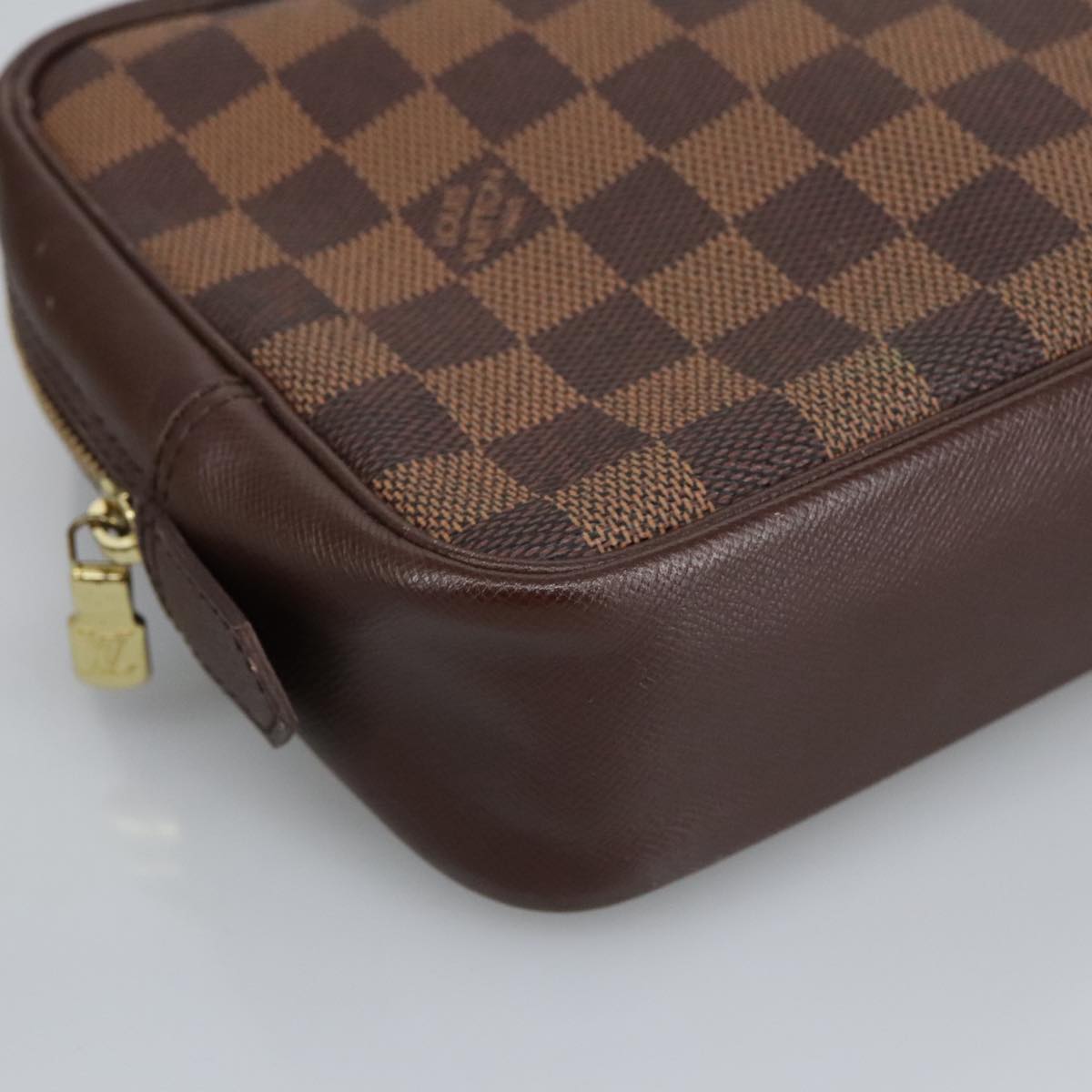 LOUIS VUITTON Damier Ebene Trousse Toilette 25 Clutch Bag N47624 LV Auth 97918