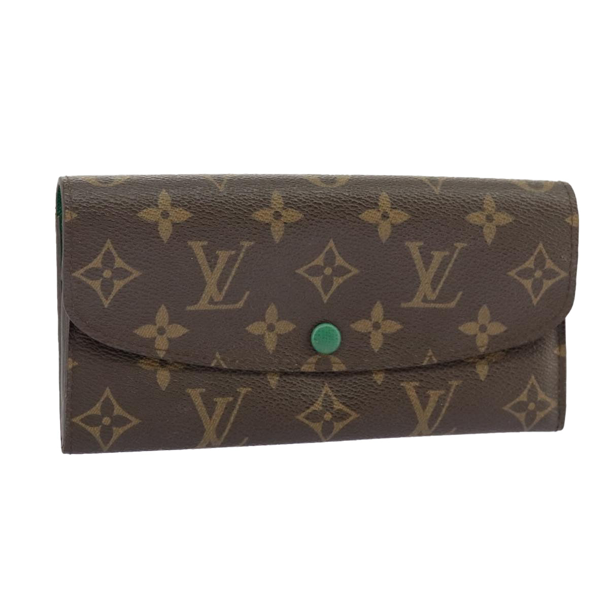 LOUIS VUITTON Monogram Portefeuille Emilie Long Wallet Green M60137 Auth 97933