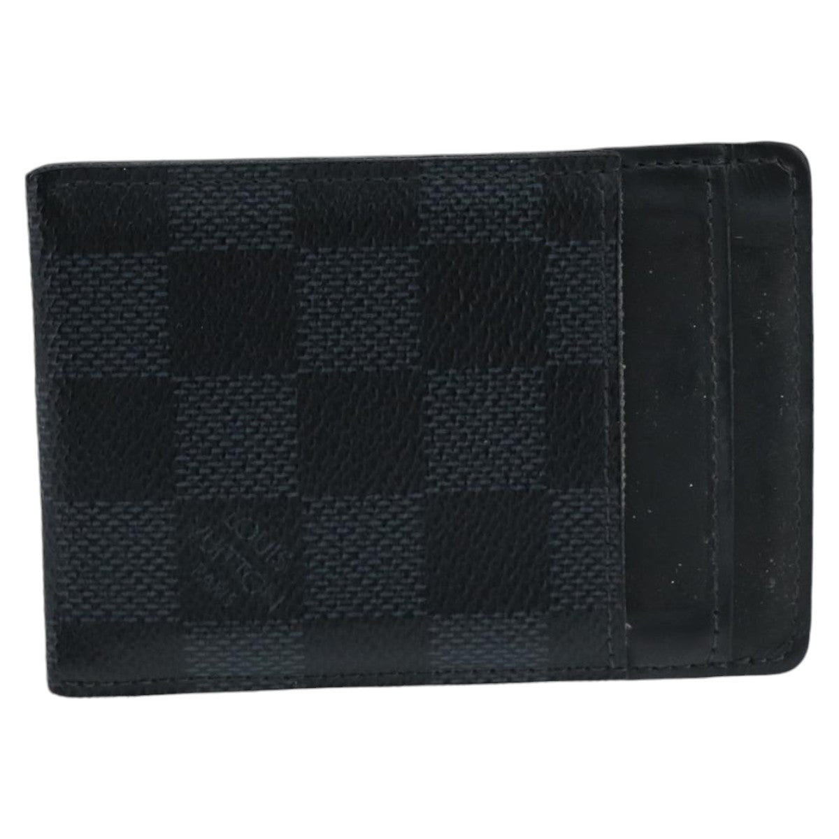 LOUIS VUITTON Damier Cobalt Porte Cartes Pans Money Clip N63217 LV Auth 97944