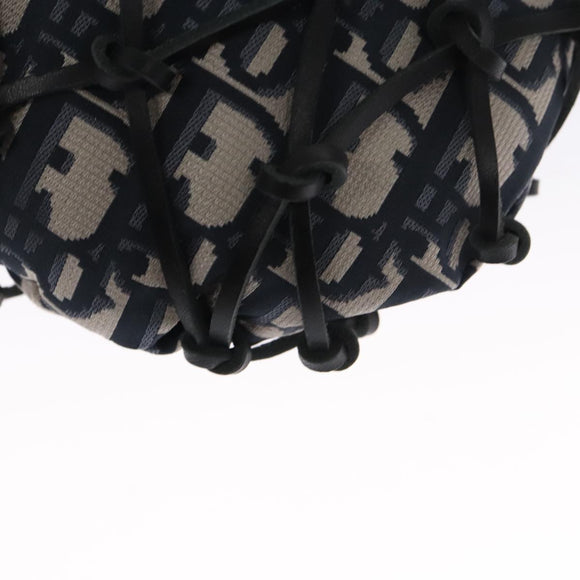 Christian Dior Trotter Canvas Hand Bag Navy Auth 97952SV