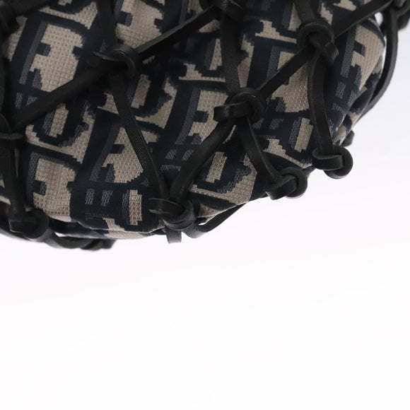Christian Dior Trotter Canvas Hand Bag Navy Auth 97952SV
