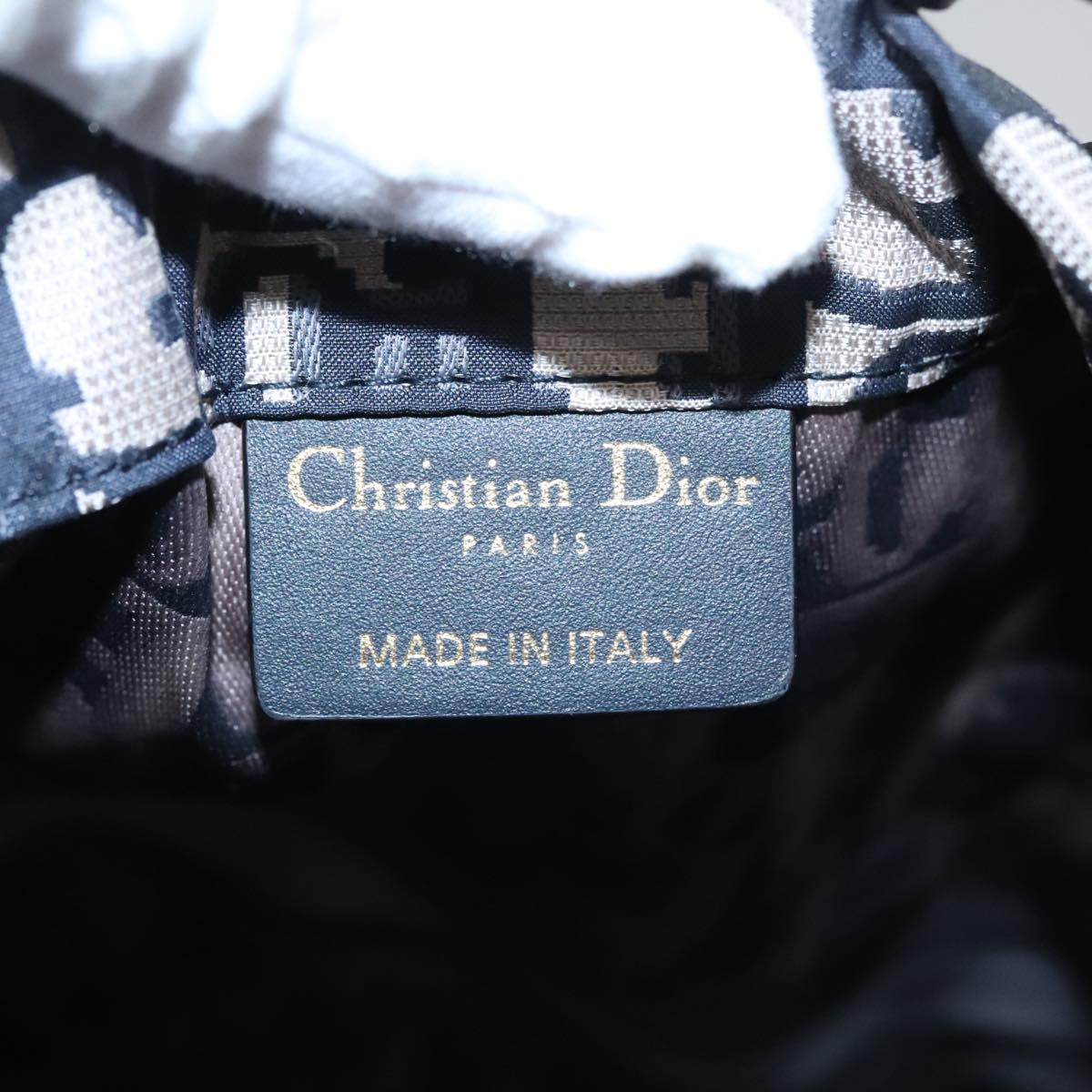 Christian Dior Trotter Canvas Hand Bag Navy Auth 97952S