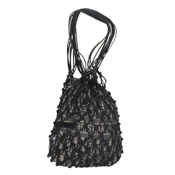 Christian Dior Trotter Canvas Hand Bag Navy Auth 97952SV