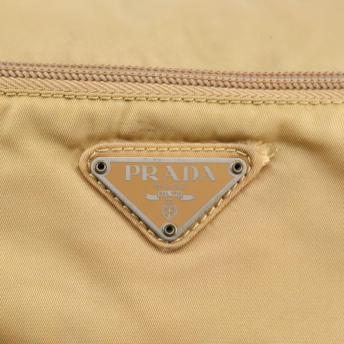 PRADA Shoulder Bag Nylon Yellow Auth 97955