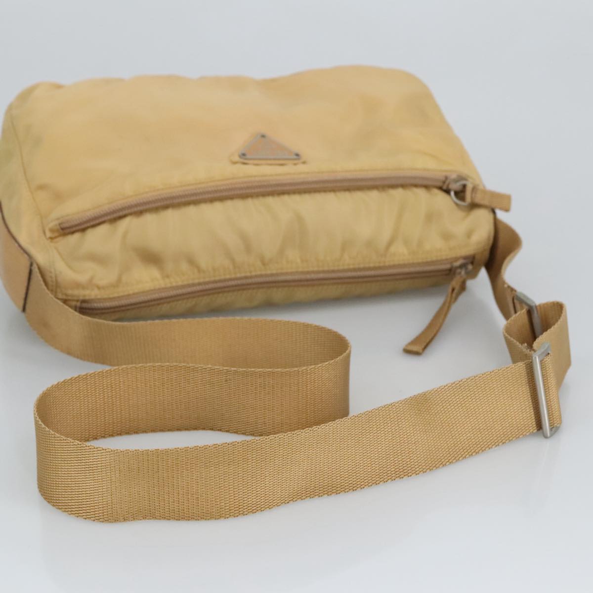 PRADA Shoulder Bag Nylon Yellow Auth 97955