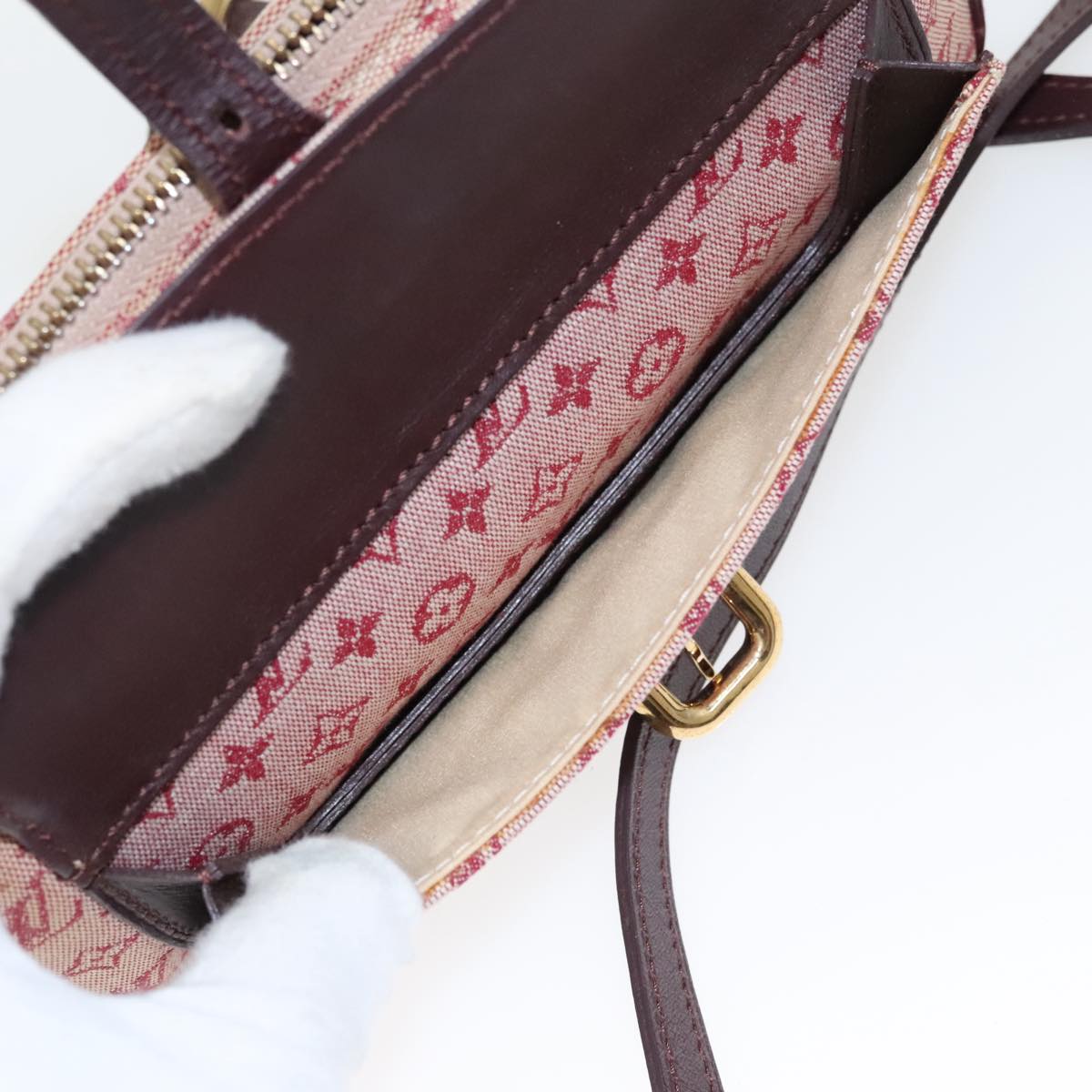 LOUIS VUITTON Monogram Mini Juliet MM Shoulder Bag Red M92219 LV Auth 97960