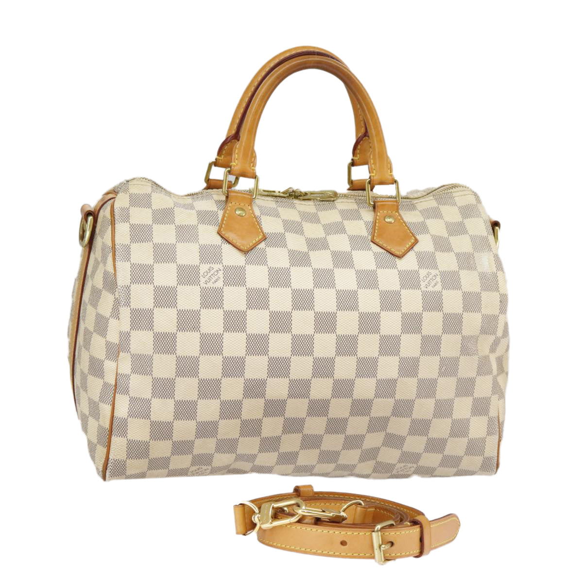 LOUIS VUITTON Damier Azur Speedy Bandouliere30 Hand Bag 2way N41052 Auth 97964