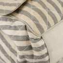 CHANEL Matelasse Big COCO Mark Chain Shoulder Bag Canvas Gray Gold CC Auth 97974-15