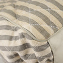 CHANEL Matelasse Big COCO Mark Chain Shoulder Bag Canvas Gray Gold CC Auth 97974-17