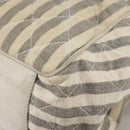 CHANEL Matelasse Big COCO Mark Chain Shoulder Bag Canvas Gray Gold CC Auth 97974-18