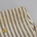 CHANEL Matelasse Big COCO Mark Chain Shoulder Bag Canvas Gray Gold CC Auth 97974-24