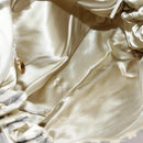 CHANEL Matelasse Big COCO Mark Chain Shoulder Bag Canvas Gray Gold CC Auth 97974-11