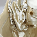 CHANEL Matelasse Big COCO Mark Chain Shoulder Bag Canvas Gray Gold CC Auth 97974-27