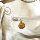 CHANEL Matelasse Big COCO Mark Chain Shoulder Bag Canvas Gray Gold CC Auth 97974-28