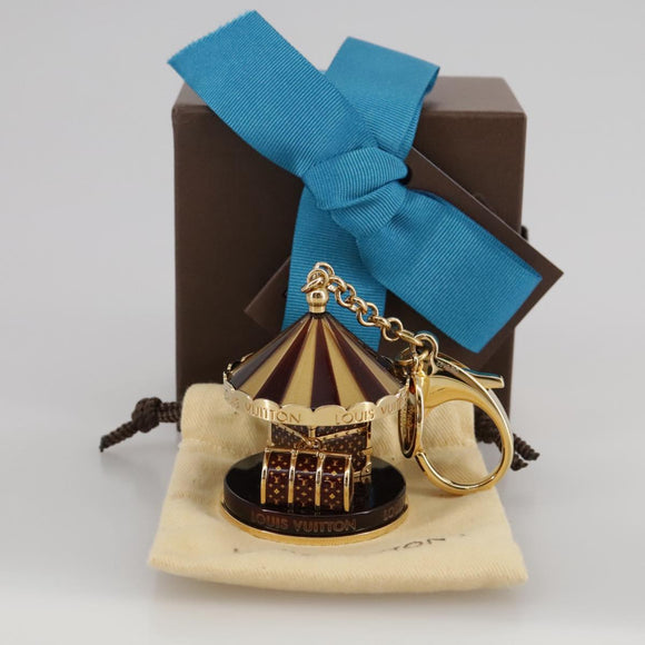 LOUIS VUITTON Bijoux Sac Carrousel Charm metal Gold M66782 LV Auth 97979SAM