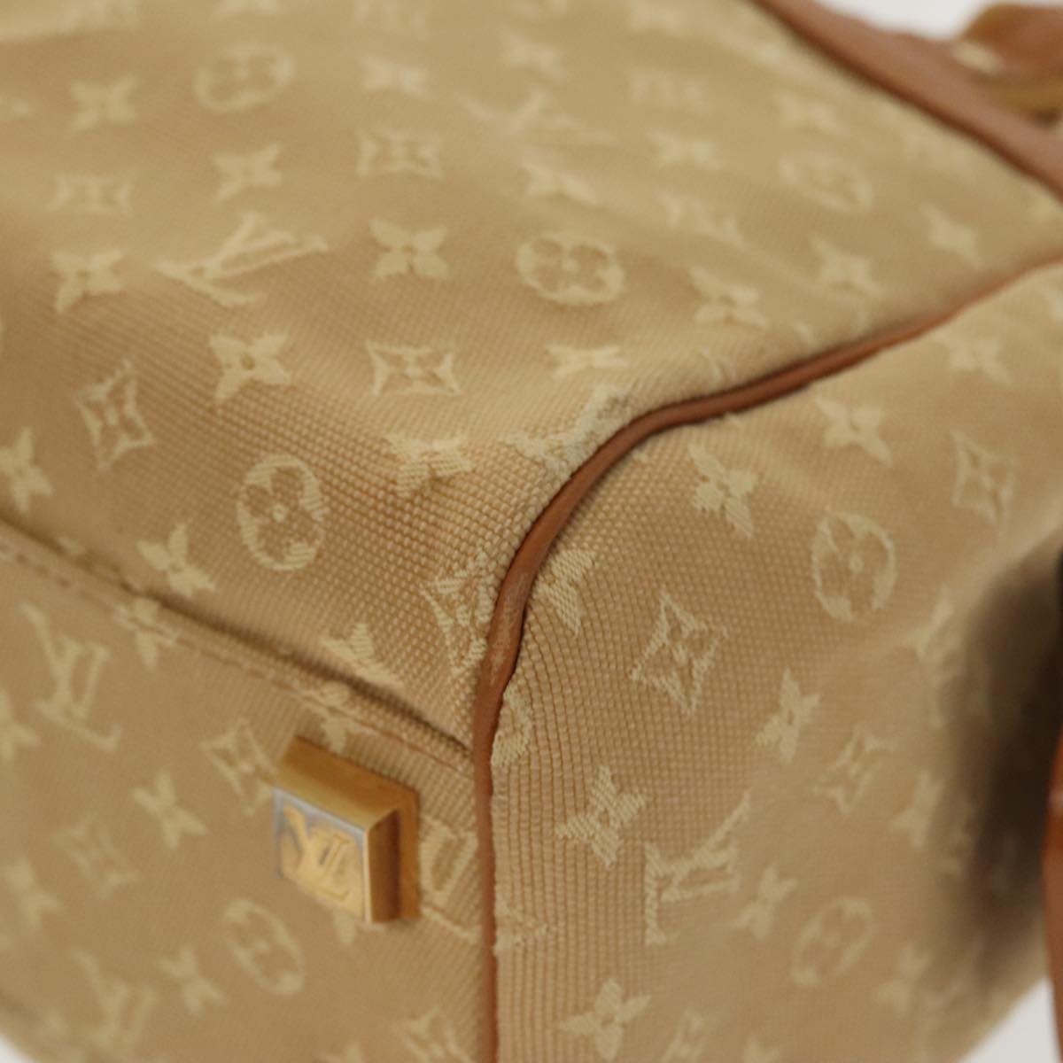 LOUIS VUITTON Monogram Mini Josephine PM Hand Bag Beige M92416 LV Auth 97985