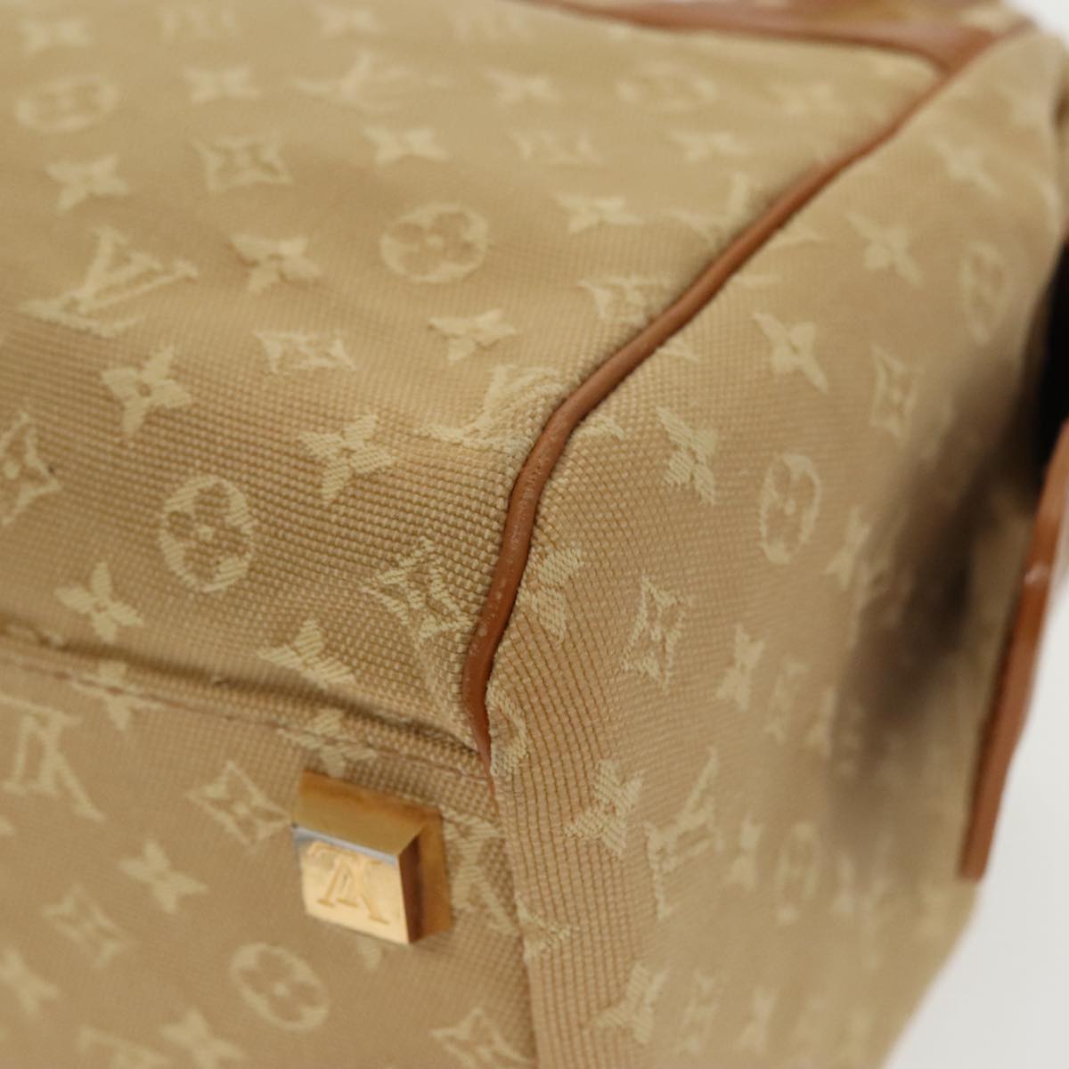 LOUIS VUITTON Monogram Mini Josephine PM Hand Bag Beige M92416 LV Auth 97985