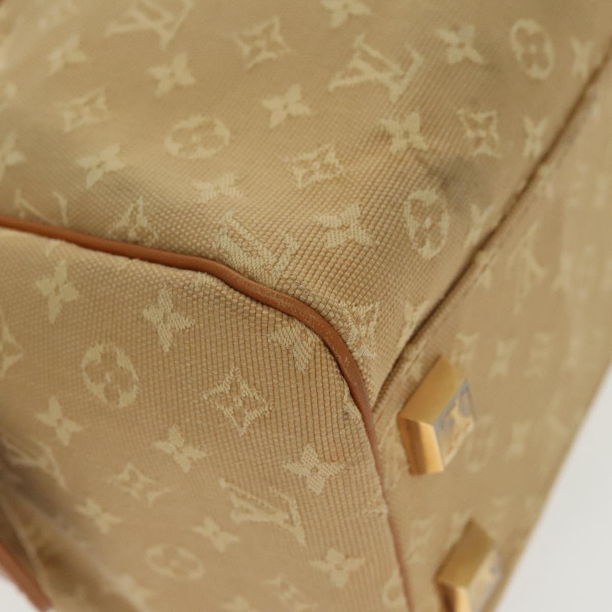 LOUIS VUITTON Monogram Mini Josephine PM Hand Bag Beige M92416 LV Auth 97985