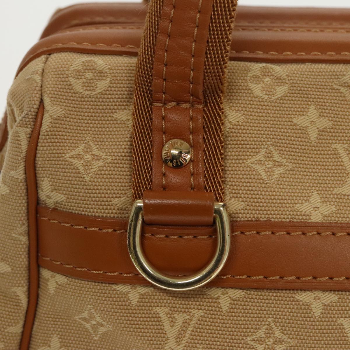 LOUIS VUITTON Monogram Mini Josephine PM Hand Bag Beige M92416 LV Auth 97985