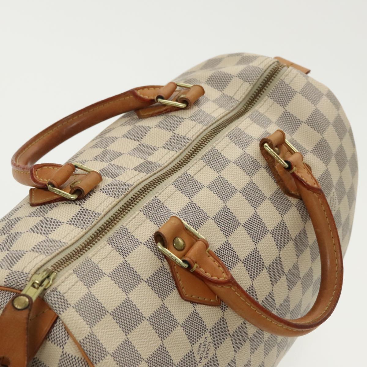 LOUIS VUITTON Damier Azur Speedy 30 Hand Bag N41533 LV Auth 97993