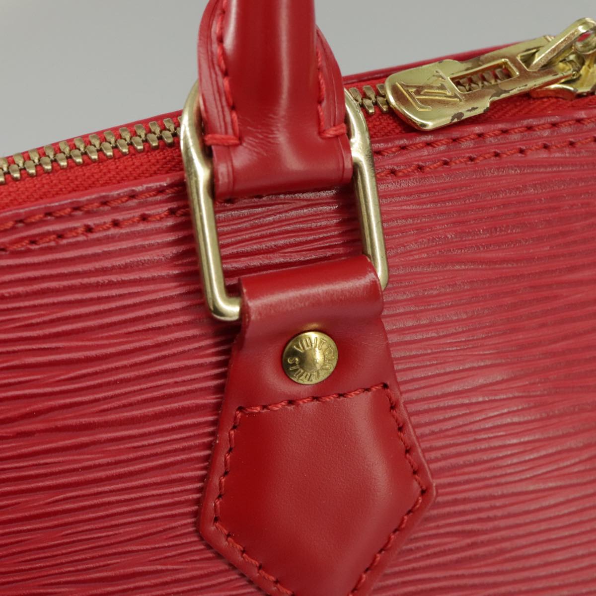 LOUIS VUITTON Epi Alma Hand Bag Castilian Red M52147 LV Auth 97995