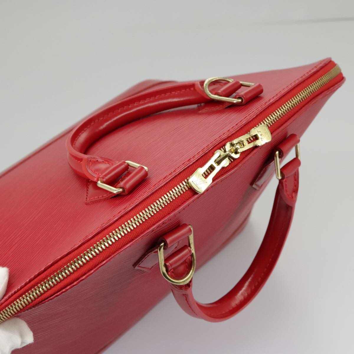 LOUIS VUITTON Epi Alma Hand Bag Castilian Red M52147 LV Auth 97995