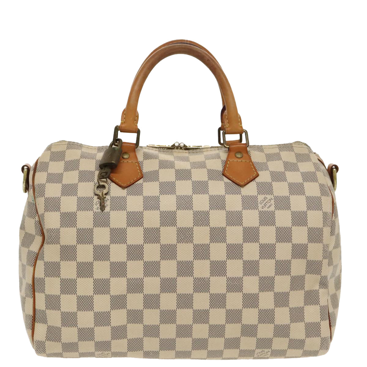 LOUIS VUITTON Damier Azur Speedy Bandouliere 30 Hand Bag 2way N41052 Auth 97999