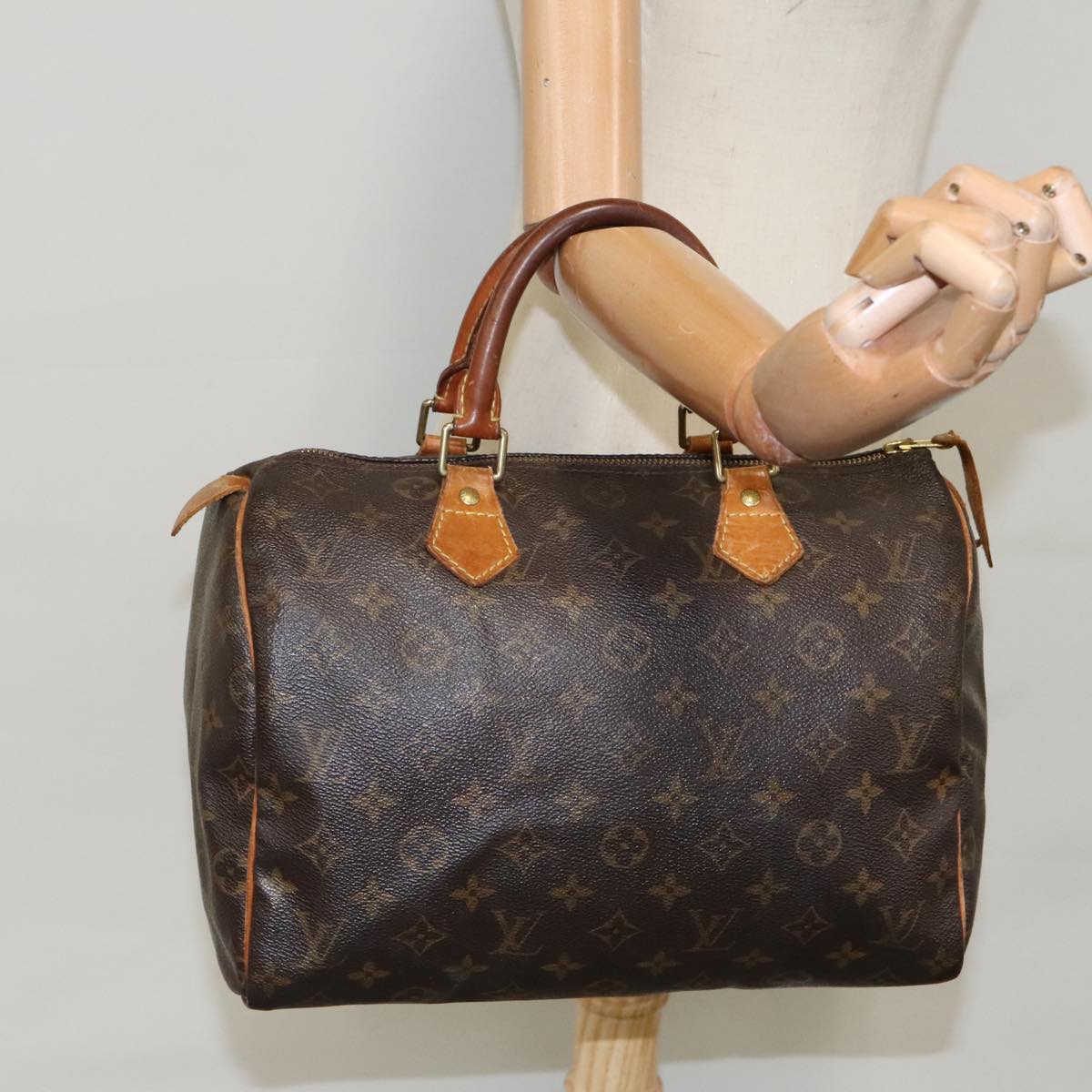 LOUIS VUITTON Monogram Speedy 30 Hand Bag M41526 LV Auth 98004