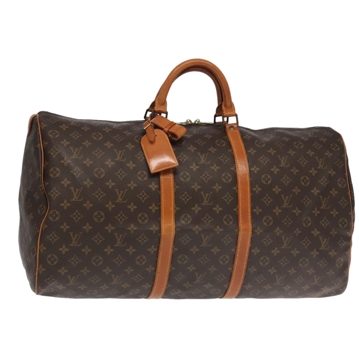 LOUIS VUITTON Monogram Keepall 60 Boston Bag M41422 LV Auth 98006