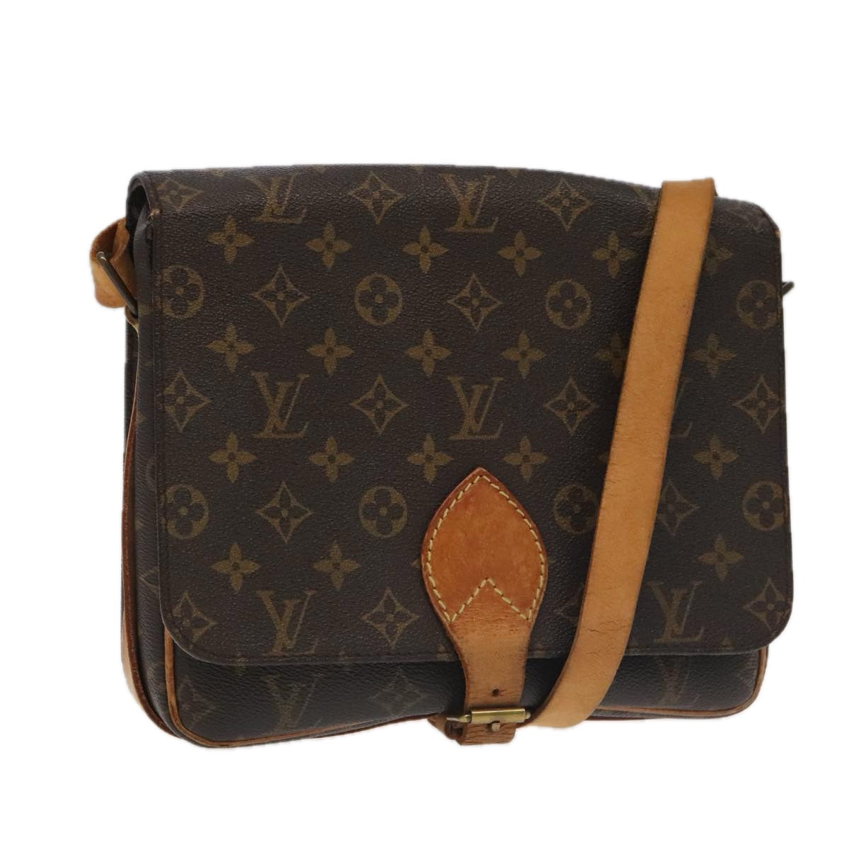 LOUIS VUITTON Monogram Cartouchiere GM Shoulder Bag M51252 LV Auth 98011